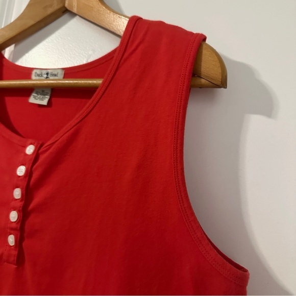 Vintage Duck Head Red Button Tank Top Women’s Size Medium Cotton Tomato Girl - Picture 5 of 15